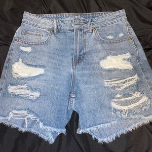 blue jean shorts